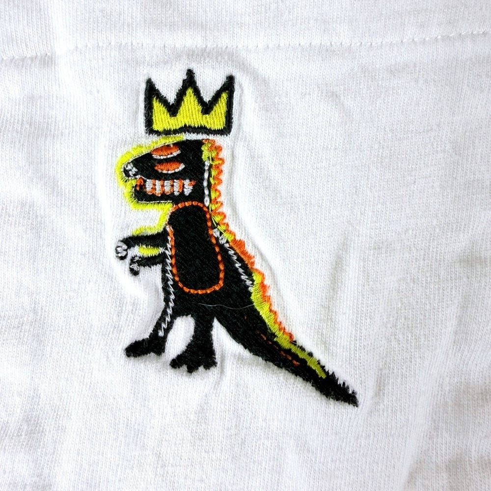 Uniqlo UT Jean-Michel Basquiat White T-Shirt Men's L Pez Dispenser Dinosaur